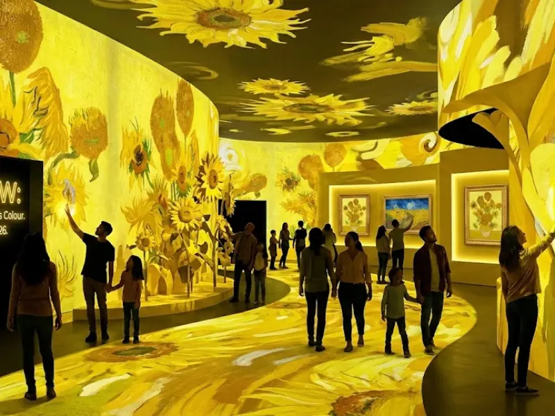El renacer del cromo: El "amarillo Van Gogh" inunda Ámsterdam en una nueva muestra inmersiva